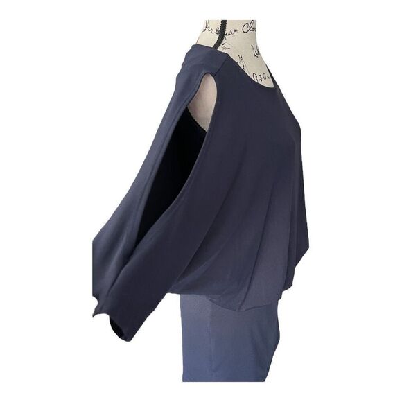 Susana Monaco Women’s S Blouson Dress with Elbow Length Cold Shoulder Sleeves Na - Picture 3 of 8